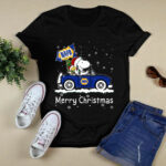 Snoopy and Woodstock drive car napa Merry Christmas 4 T Shirt