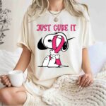 Snoopy hug Breast Cancer Just Cure It Nike Pink 1 T Shirt
