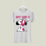 Snoopy hug Breast Cancer Just Cure It Nike Pink 5 T Shirt