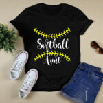 Softball Aunt Ball Auntie Player Funny 4 T Shirt