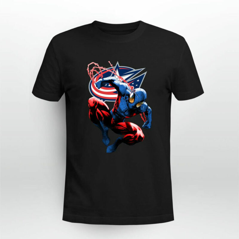 Spiderman Columbus Blue Jackets 0 T Shirt