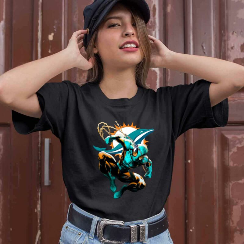 Spiderman Miami Dolphins 0 T Shirt