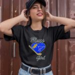 St Louis Blues Girl Heart Hockey 3 T Shirt