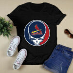 St Louis Cardinals Baseball Grateful Dead Rock Band Music 2 T Shirt