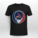 St Louis Cardinals Baseball Grateful Dead Rock Band Music 4 T Shirt