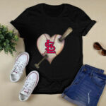 St Louis Cardinals Heart Ba 3 T Shirt