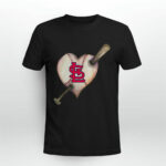 St Louis Cardinals Heart Ba 4 T Shirt