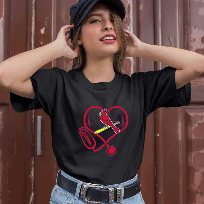 St Louis Cardinals Nurse Heartbeat 0 T Shirt