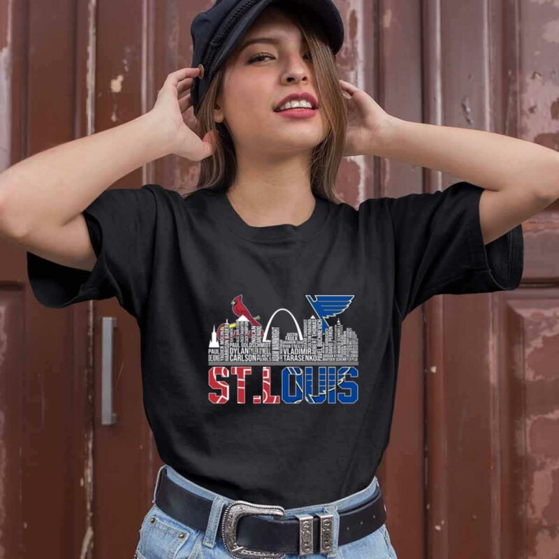 St Louis Skyline St Louis Cardinals Vs St Louis Blues 0 T Shirt