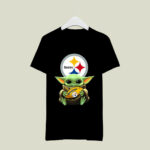 Star Wars Football Baby Yoda Hug Pittsburgh Steelers 2 T Shirt