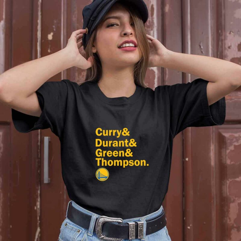 Stephen Curry Kevin Durant Draymond Green And Klay Thompson 0 T Shirt