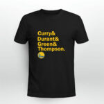 Stephen Curry Kevin Durant Draymond Green and Klay Thompson 4 T Shirt