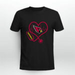 Stethoscope Heart Arizona Cardinals 3 T Shirt