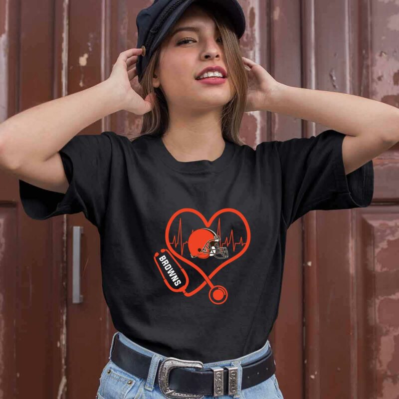 Stethoscope Heart Cleveland Browns 0 T Shirt
