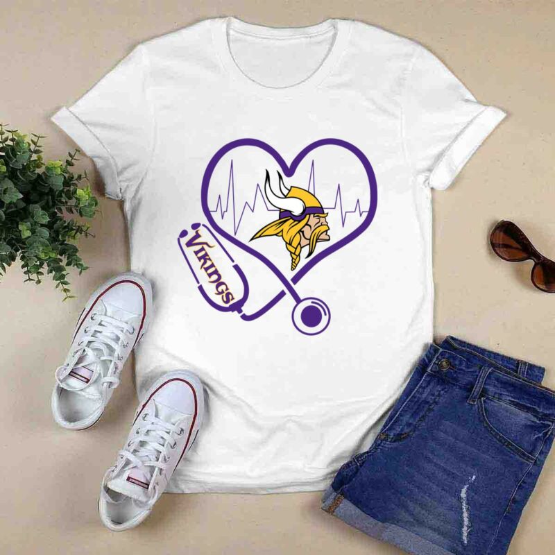 Stethoscope Heart Minnesota Vikings Logo 0 T Shirt