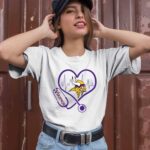 Stethoscope Heart Minnesota Vikings Logo 2 T Shirt