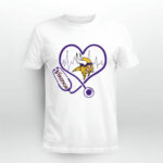 Stethoscope Heart Minnesota Vikings Logo 4 T Shirt