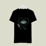 Stethoscope Heart New York Jets 2 T Shirt