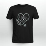 Stethoscope Heart Oakland Raiders 2 T Shirt