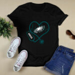 Stethoscope Heart Philadelphia Eagles 3 T Shirt