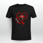 Stethoscope Heart Tampa Bay Buccaneers 4 T Shirt