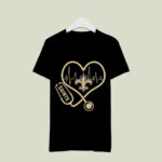 Stethoscope HeartNew Orleans Saints 2 T Shirt Stethoscope HeartNew Orleans Saints 2 T Shirt