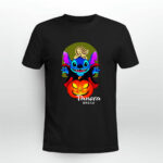 Stitch hug Pumpkin Panera Bread logo Halloween 3 T Shirt