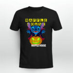 Stitch hug Pumpkin Waffle House Halloween 2 T Shirt