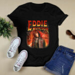 Stranger Things 4 Eddie Munson Camiseta con retrato Negro 4 T Shirt