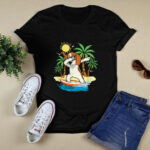 Summer Vacation Dabbing Beagle Surfing Surfboard 2 T Shirt