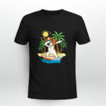 Summer Vacation Dabbing Beagle Surfing Surfboard 3 T Shirt