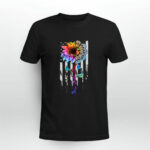 Sunflower Skull Zero Fucks Given 2 T Shirt