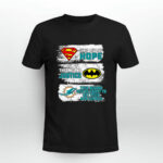 Superman Batman Miami Dolphins Mean Kick Your Ass 3 T Shirt