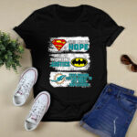Superman Batman Miami Dolphins Mean Kick Your Ass 4 T Shirt