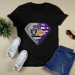Superman Las Vegas Raiders And Los Angeles Lakers 2 T Shirt