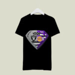 Superman Las Vegas Raiders And Los Angeles Lakers 4 T Shirt