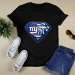 Superman New York Yankees and New York Giants 4 T Shirt