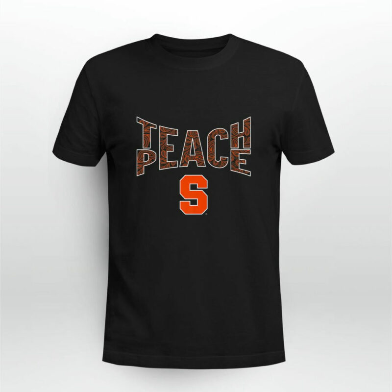 Syracuse Orange Teach Peace Paisley Pattern 0 T Shirt