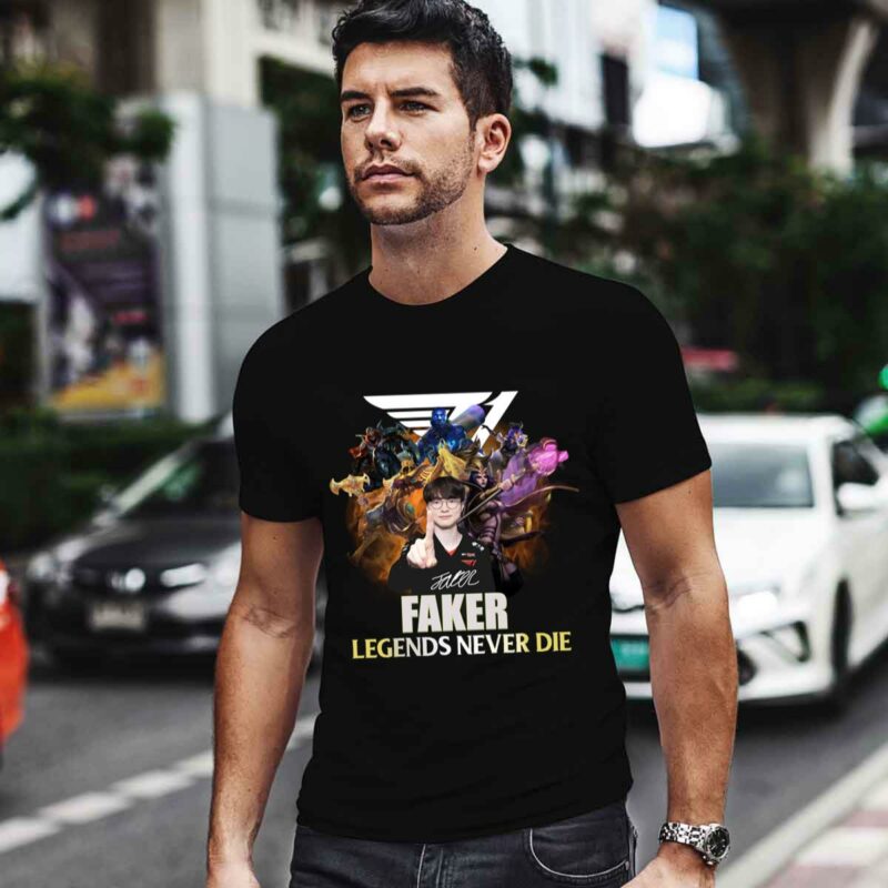 T1 Faker Legends Never Die Signature 1 0 T Shirt