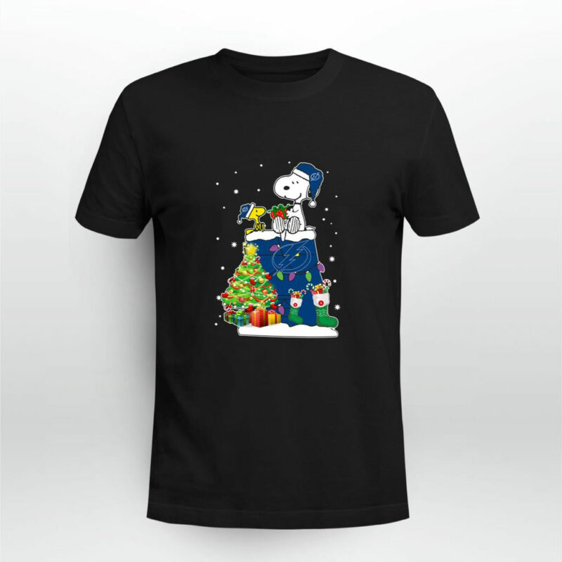 Tampa Bay Lightning Snoopy Woodstock Christmas 0 T Shirt