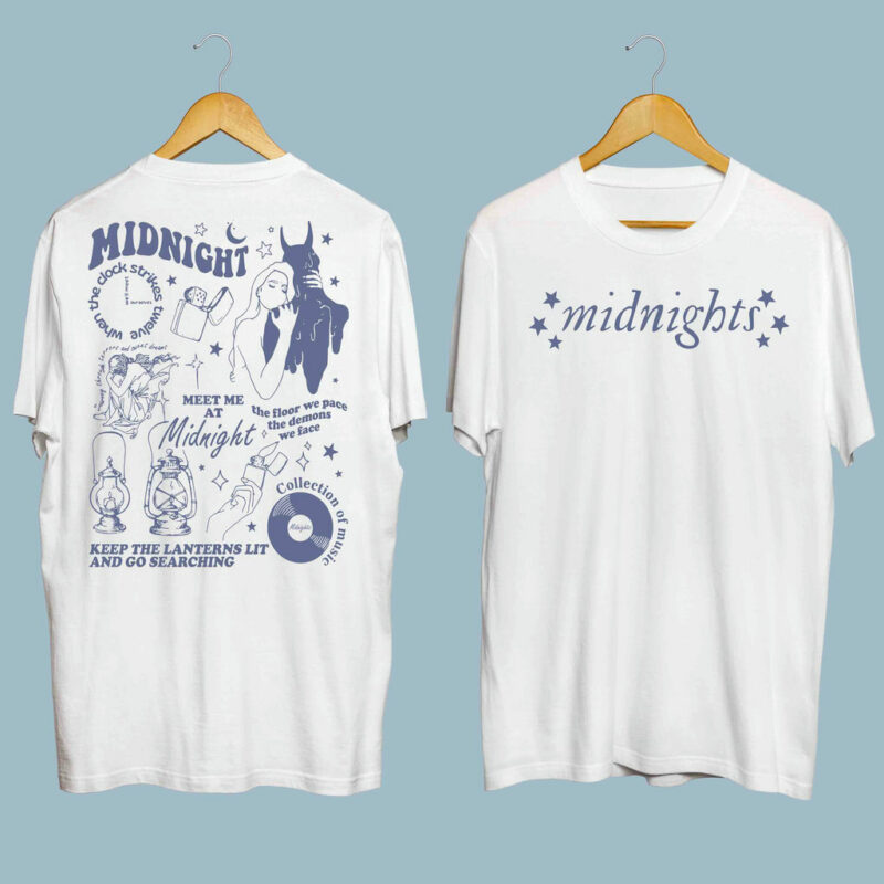 Taylor Meet Me At Midnight Double Sided Front 5 T Shirt