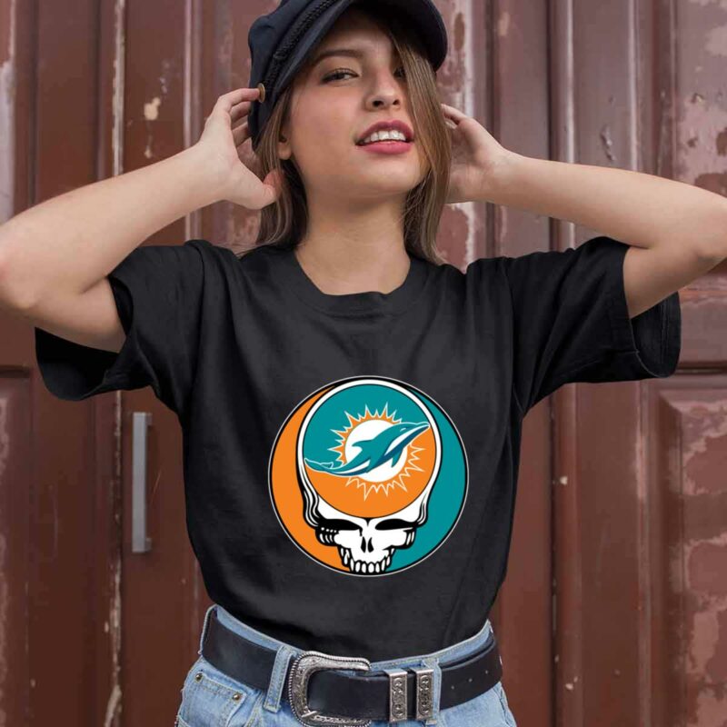 Team Miami Dolphins X Grateful Dead Logo Band 0 T Shirt