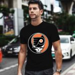 Team Philadelphia Flyers Grateful Dead Logo Band 2 T Shirt