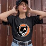 Team Philadelphia Flyers Grateful Dead Logo Band 3 T Shirt