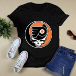 Team Philadelphia Flyers Grateful Dead Logo Band 4 T Shirt