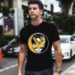 Team Pittsburgh Penguins Grateful Dead Logo Band 2 T Shirt