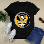 Team Pittsburgh Penguins Grateful Dead Logo Band 4 T Shirt