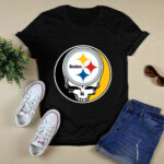 Team Pittsburgh Steelers Grateful Dead Logo Band 2 T Shirt