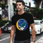 Team St Louis Blues Grateful Dead Logo Band 2 T Shirt
