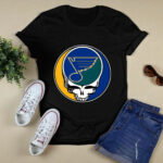 Team St Louis Blues Grateful Dead Logo Band 4 T Shirt